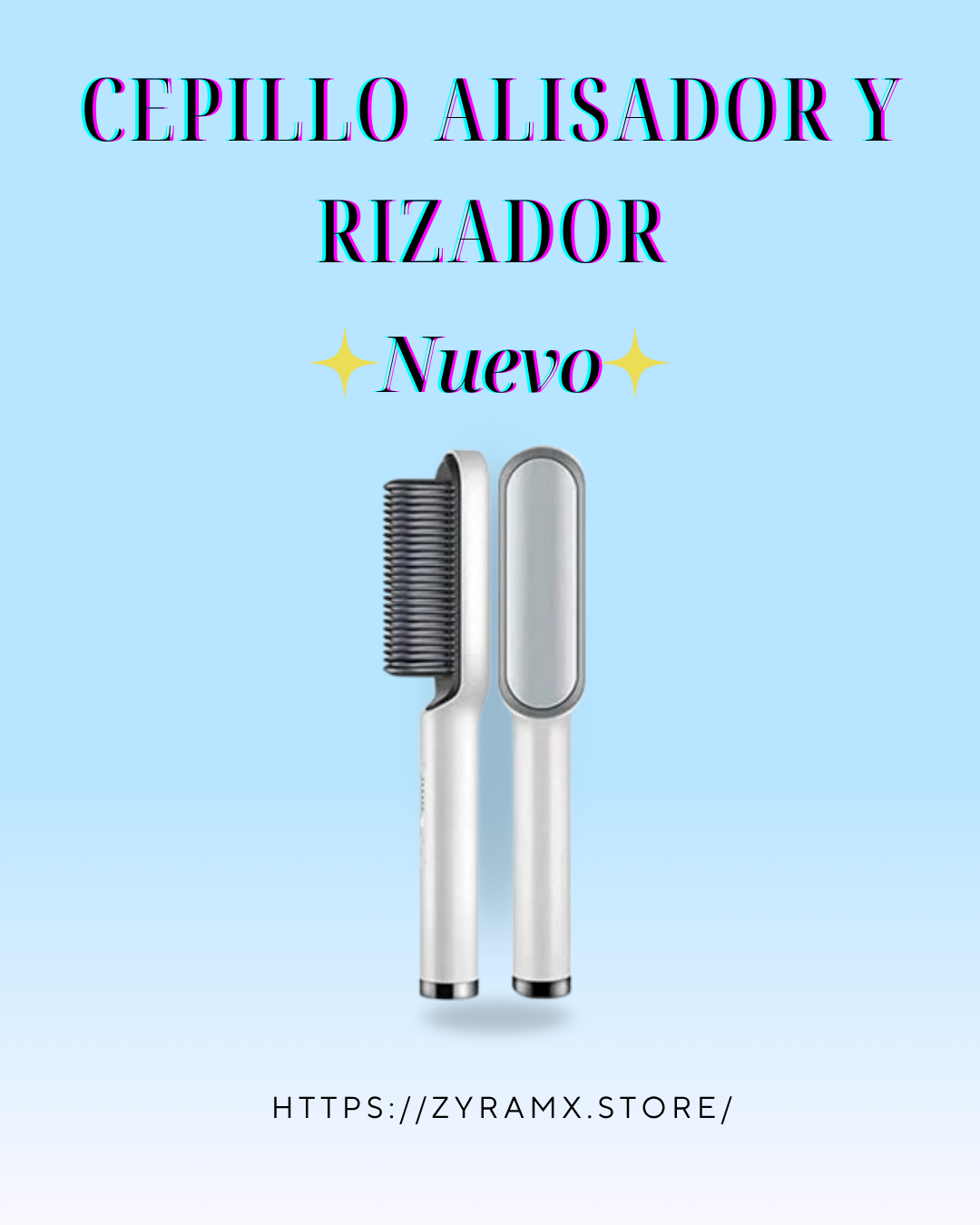 Cepillo Alisador Y Rizador 2 En 1